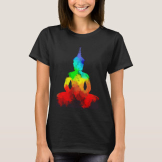 Buddha Rainbow Love Yoga Pose T Namaste T-Shirt