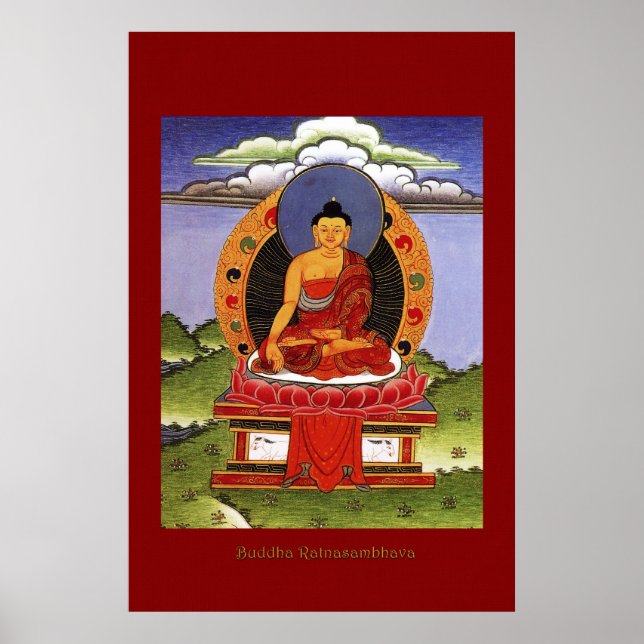 Buddha Ratnasambhava Religious Art Poster Series (Front)