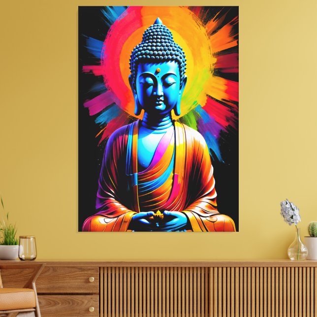 Buddha - Rays of Tranquil Canvas Print (Insitu(LivingRoom))