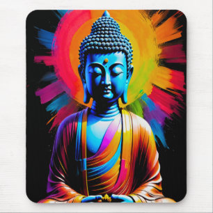 Buddha - Rays of Tranquil Mouse Pad
