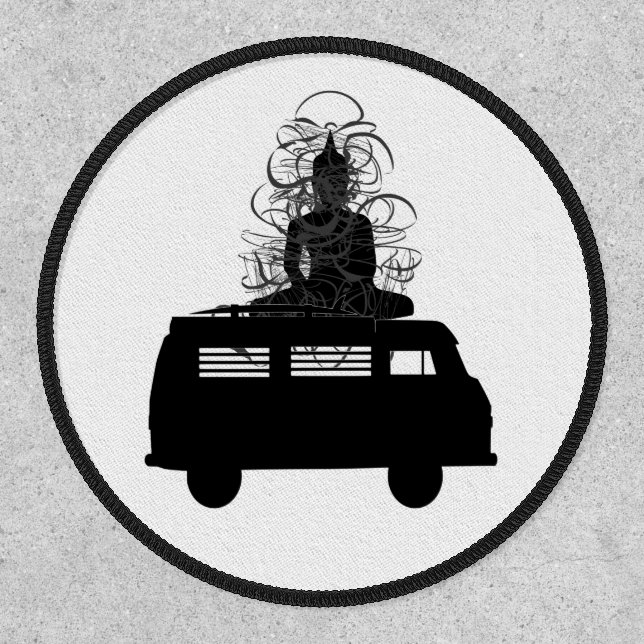 Buddha Retro Hippie Dharma Bus Patch (Front)