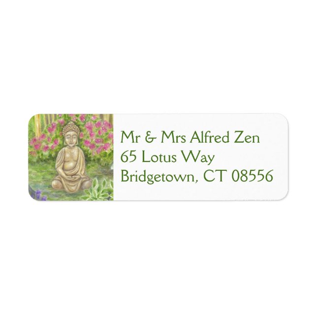 Buddha return address label (Front)