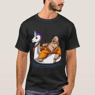 Buddha Riding Unicorn Float T-Shirt