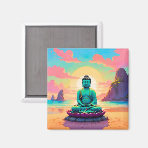 Buddha’s Sunset Reflection Magnet