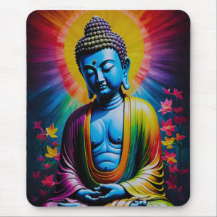 Buddha Sacred Rays of Peace Mouse Pad