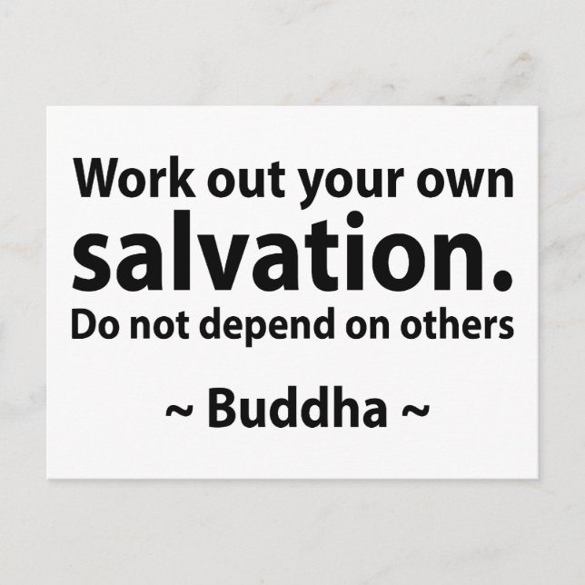 Buddha Salvation Quote Postcard (Front)