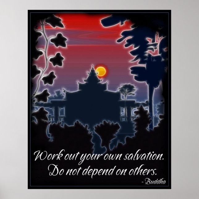 Buddha Salvation Quote Poster (Front)