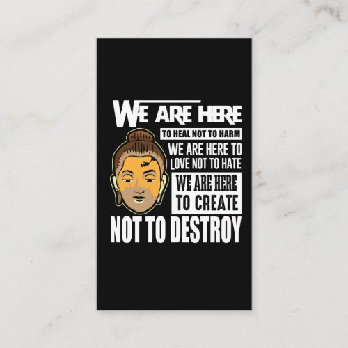 Buddha Saying Freedom Buddhist Peace Business Card