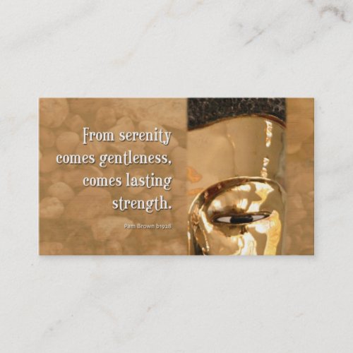 Buddha Serenity Gentleness Strength Business Card