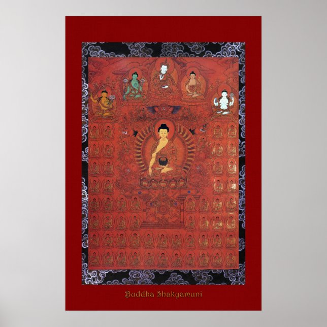 Buddha Shakyamuni 5 Religious Art Poster Series (Front)