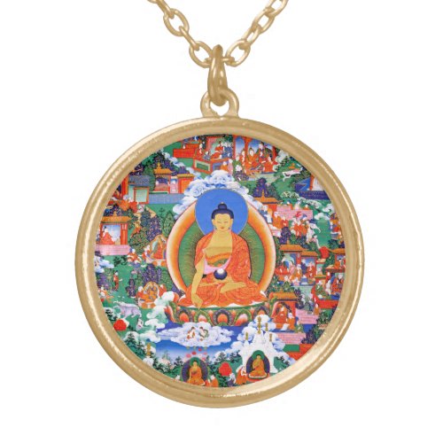 Buddha _ Shakyamuni Buddha _ Lord Buddha Gold Plated Necklace