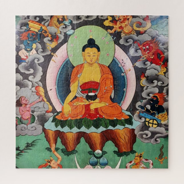 Buddha Shakyamuni & Compassion, Himalayas (Dharma) Jigsaw Puzzle (Vertical)