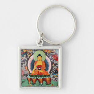 Buddha Shakyamuni painting, Himalayas - Nepal Keychain