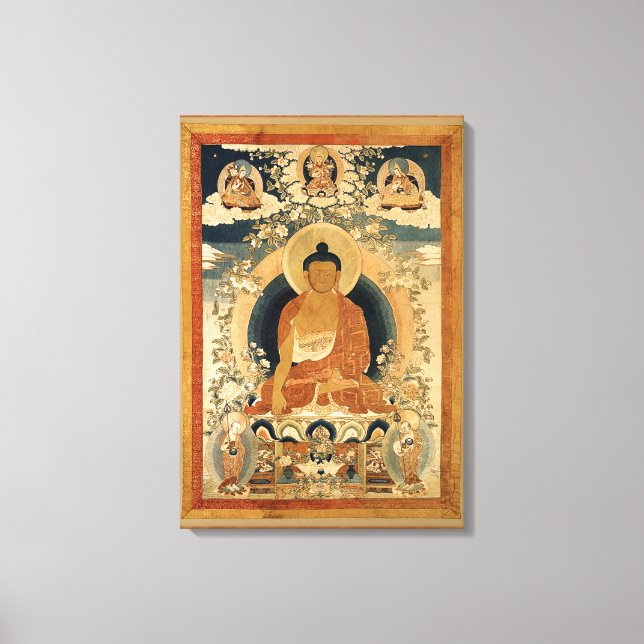Buddha Shakyamuni Thangka Canvas Print (Front)