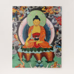 Buddha Shakyamuni, Tibetan Painting, Buddhism Jigsaw Puzzle<br><div class="desc">Jigsaw Puzzle: Buddha Shakyamuni the compassionate protector,  spiritual guide to all,  Tibetan painting Jigsaw Puzzle. From the Tibetan temple on the foothills of the Himalayas,  surrounded by obstacles,  shines the way for all sentient beings. Travel / Dharma series & discovering Himalayas. Original Photography/Art/Design by work4dream.</div>