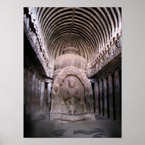 Buddha shrine in India Poster