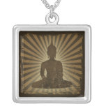 Buddha Silver Plated Necklace at Zazzle