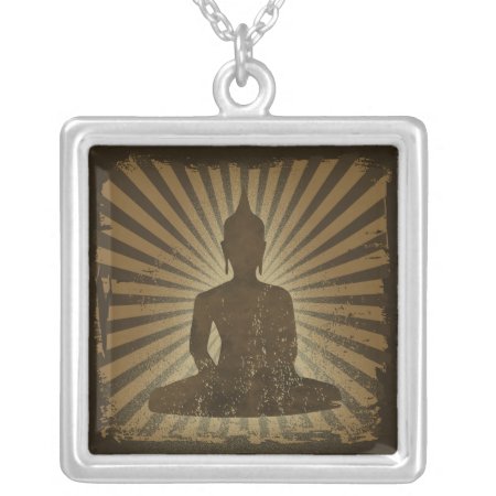 Buddha Silver Plated Necklace
