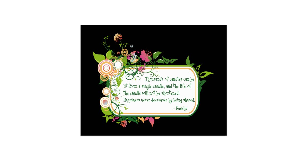 Buddha Single Candle Quote Postcard | Zazzle