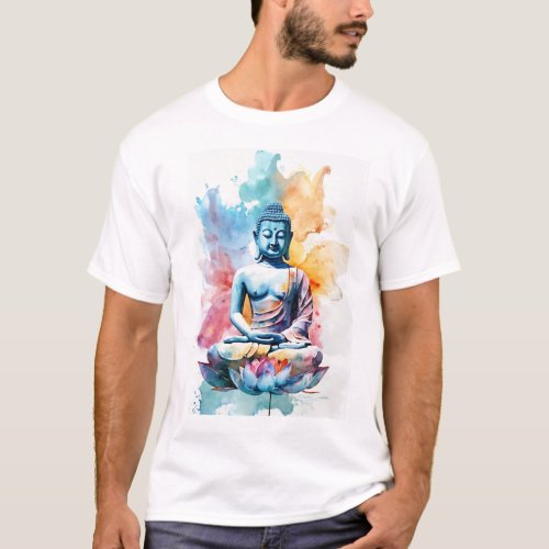 Buddha sitting in full body T_Shirt