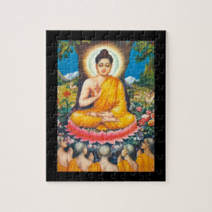 buddha sitting under the tree of inspiration jigsaw puzzle