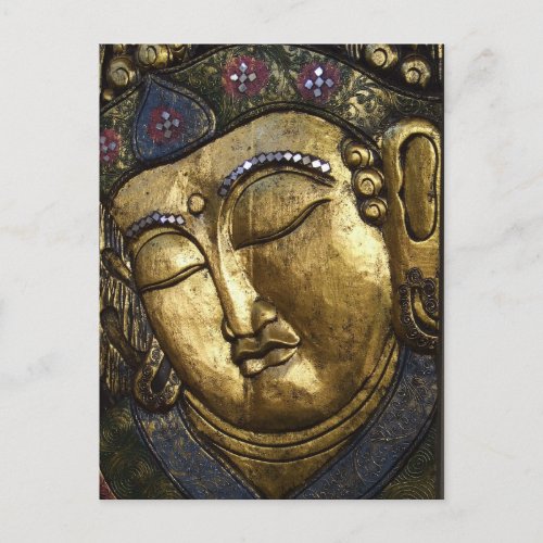 Buddha Sleeping Meditating Praying Eyes Closed Postcard