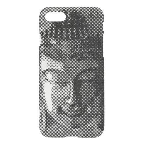 Buddha smile I _ halftone black  your ideas iPhone SE87 Case