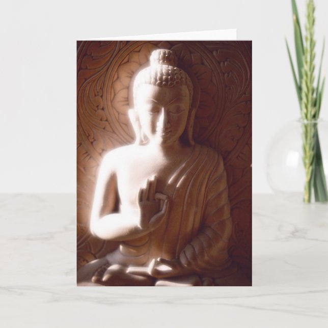 Buddha Soft Light Holiday Card (Front)