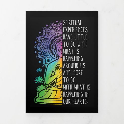 Buddha Spiritual Experiences Tri_Fold Holiday Card