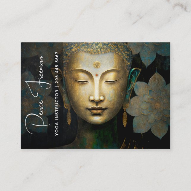 Buddha, Spiritual Meditation Business Card (Front)