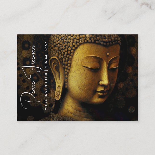 Buddha, Spiritual Meditation Business Card (Front)