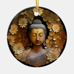 Buddha, Spiritual Meditation Ceramic Ornament