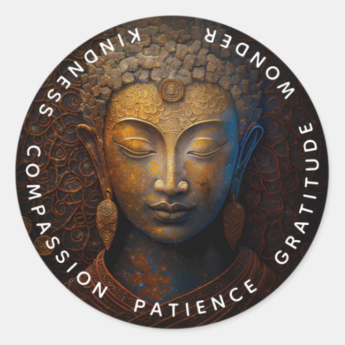 Buddha Spiritual Meditation Classic Round Sticker