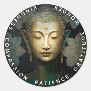 Buddha, Spiritual Meditation Classic Round Sticker