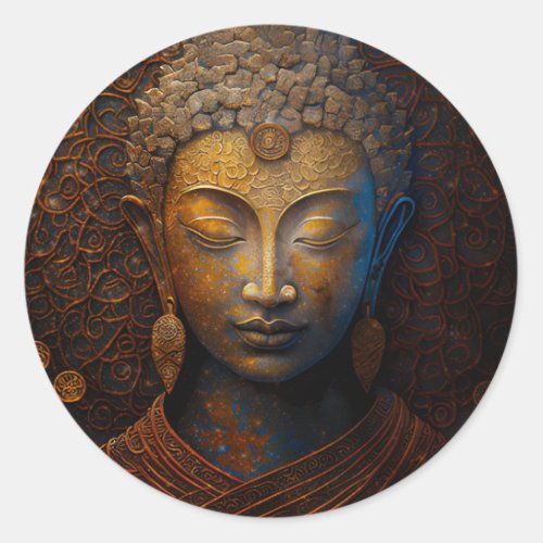 Buddha Spiritual Meditation Classic Round Sticker