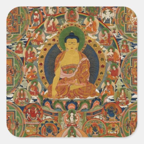 Buddha Square Sticker