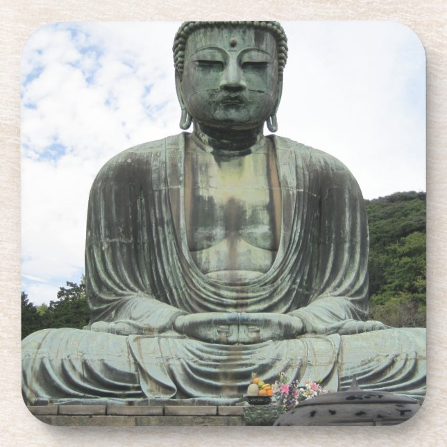 Buddha Statue Buddhism Drink Coaster (Front)