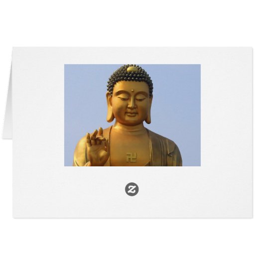 Buddha Statue in Blue Sky, Hand Raised (Back Horizontal)