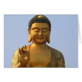 Buddha Statue in Blue Sky, Hand Raised (Front Horizontal)