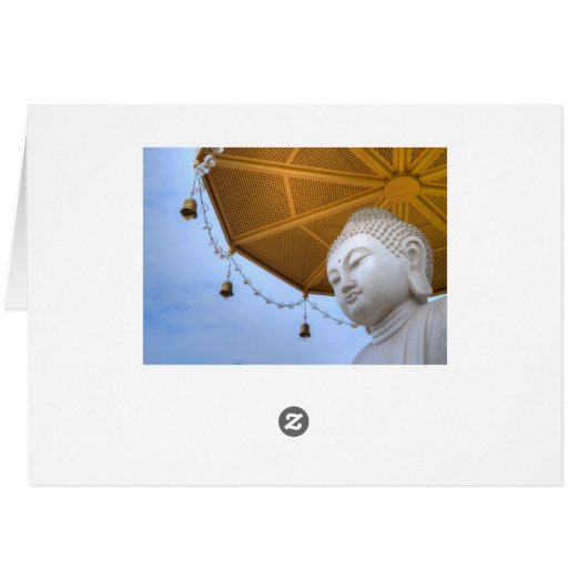 Buddha Statue in Blue Sky, Umbrella Bells (Back Horizontal)