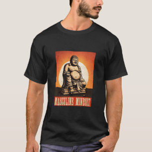 buddha statue masculine mindset retro sun style T-Shirt
