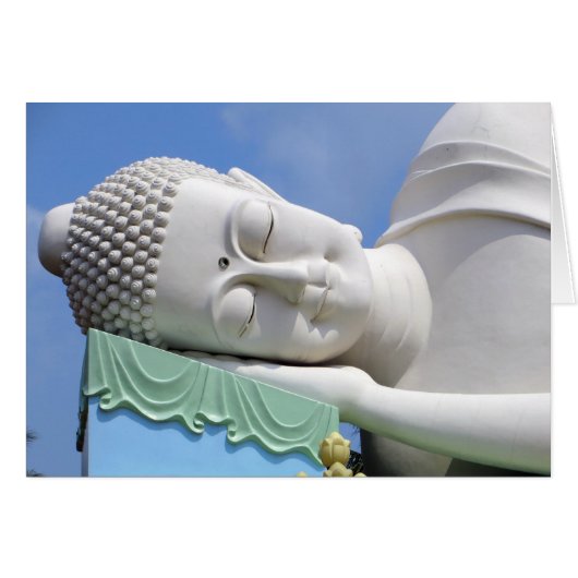 Buddha Statue Resting Sleeping Happy Peace (Front Horizontal)