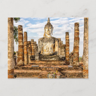 Buddha statue, Wat Mahathat, Sukhothai Historical Postcard