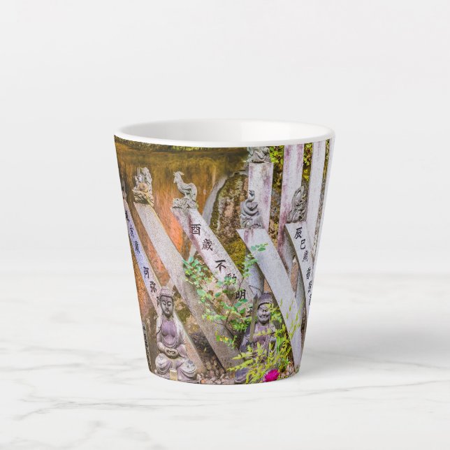 Buddha statues at Senko-ji temple Latte Mug (Front)