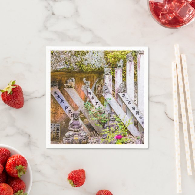 Buddha statues at Senko-ji temple Napkins (Insitu)