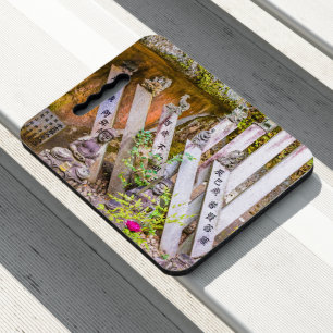 Buddha statues at Senko-ji temple Seat Cushion