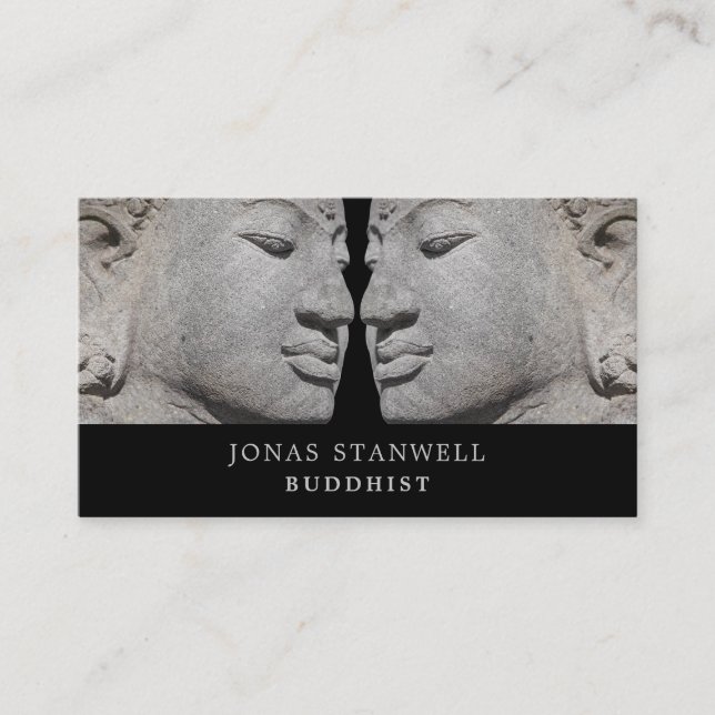 Buddha Statues, Buddhism, Buddhist Business Card (Front)
