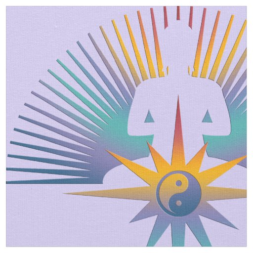 Buddha Sun & Star + your backgriund & ideas Fabric