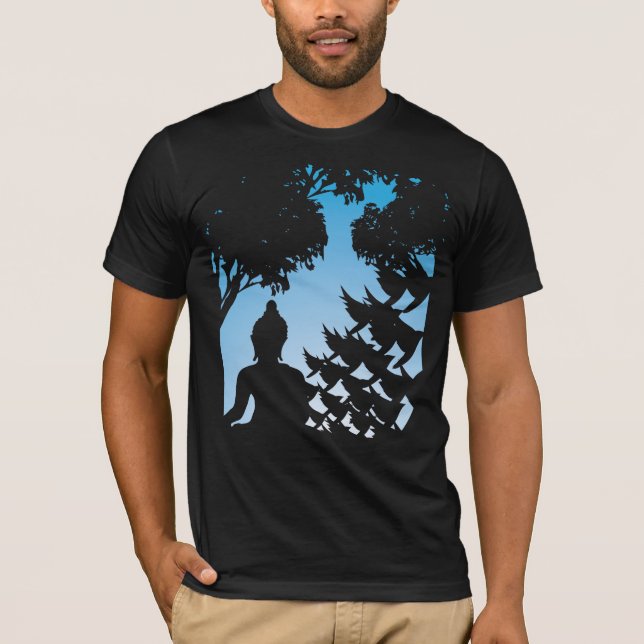 Buddha Sunrise Silhouette T-Shirt (Front)