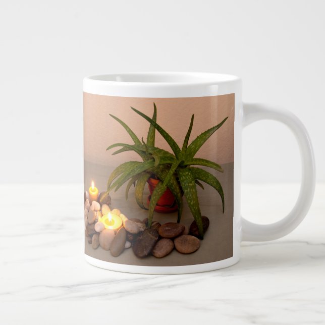 Buddha Template Quote Still Life Photography Giant Coffee Mug (Right)